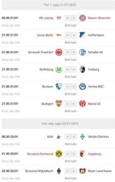 ảnh chụp màn hình kết quả bóng đá bundesliga đức