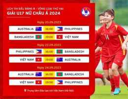 ảnh chụp màn hình lịch thi đấu bóng đá nữ u17 châu á