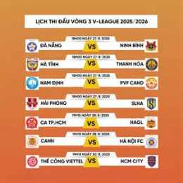 ảnh chụp màn hình lịch thi đấu bóng đá v-league 2026
