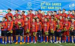 ảnh chụp màn hình sea games bóng đá nam