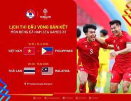 giao diện app bán kết bóng đá nam sea games