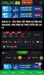 giao diện app coi bóng đá xôi lạc