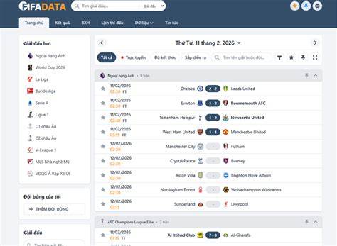 giao diện app fifadata dữ liệu bóng đá số