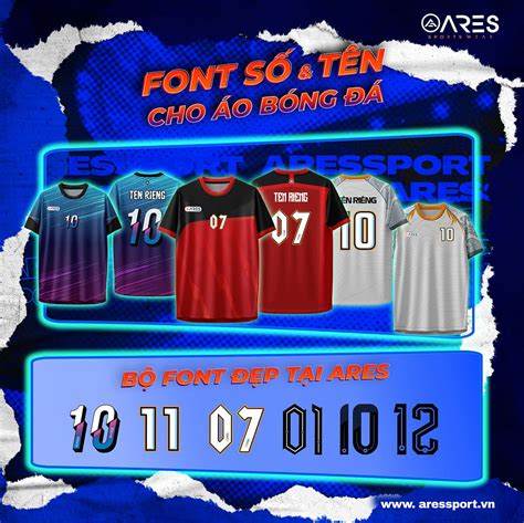 giao diện app font số áo bóng đá
