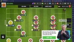 giao diện app game quản lý bóng đá