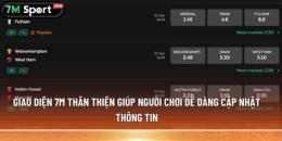 giao diện app kết quả bóng đá 7m trực tuyến