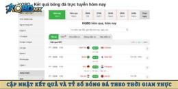 giao diện app kết quả bóng đá kqbd
