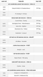 giao diện app kết quả bóng đá rạng sáng hôm nay