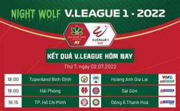 giao diện app kết quả bóng đá v-league việt nam