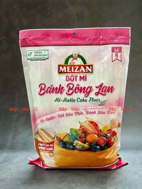 giao diện app làm bánh bông lan bằng bột mì đa dụng