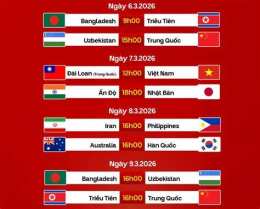 giao diện app lịch thi đấu bóng đá asiad 2026