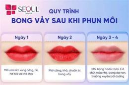 giao diện app phun môi 3 ngày đã bong có sao không