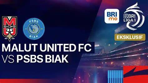 giao diện app psbs biak đấu với câu lạc bộ bóng đá malut united