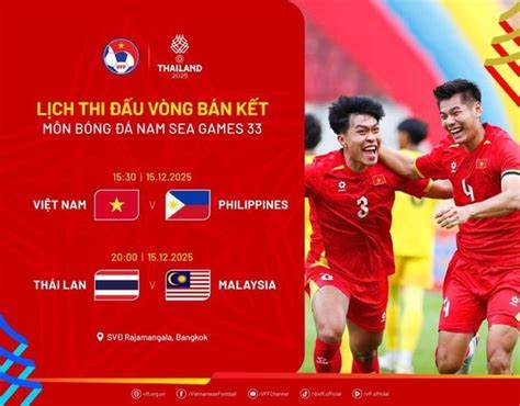 giao diện app sea games bóng đá nam