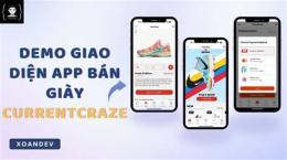 giao diện app shop bán giày đá bóng gần đây