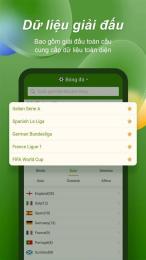 giao diện app tỉ số bóng đá đức