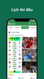 giao diện app tuong thuat bong da
