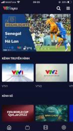 giao diện app xem bong da tren k+