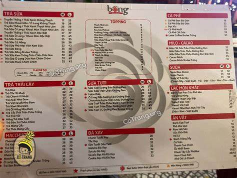 hướng dẫn sử dụng menu bông đà nẵng