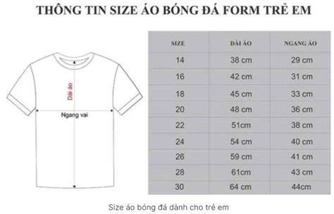 hướng dẫn sử dụng size áo bóng đá