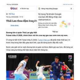 kết quả bóng đá futsal châu á 2026