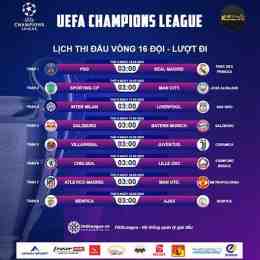 lịch bóng đá champions league