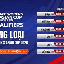 lịch bóng đá nữ asian cup 2026