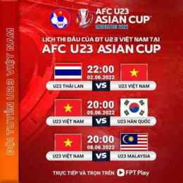 lịch bóng đá u 23 châu á hôm nay