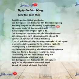 lời bài hát ngày đá đơm bông