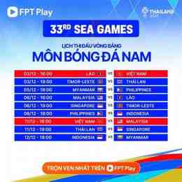 seagame 33 bóng đá