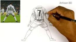 tính năng nổi bật vẽ cầu thủ bóng đá ronaldo