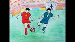 tính năng nổi bật vẽ tranh đề tài thể thao đá bóng
