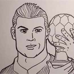 vẽ cầu thủ bóng đá ronaldo