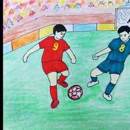 vẽ tranh đá bóng